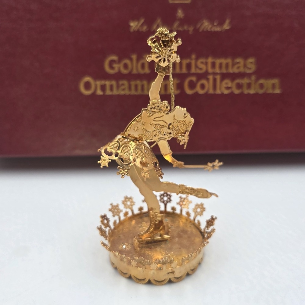 1997 Danbury Mint 23KT Gold Plated Christmas Ornament Collection Set 11 Box 3D - Picture 2 of 15